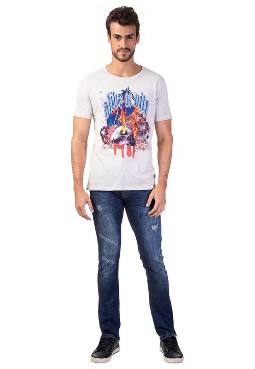 Camiseta Alve At Night Guess Bege