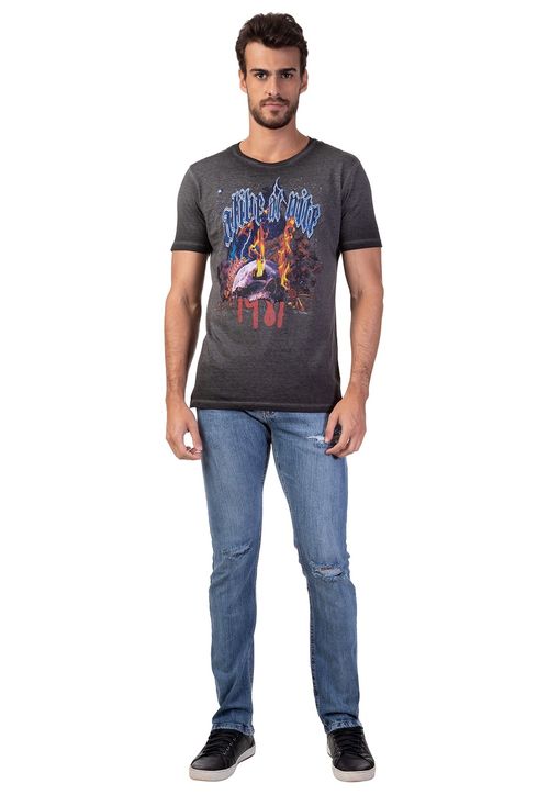 Camiseta Alve At Night Guess Preto