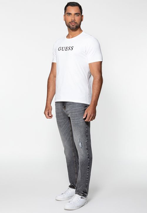 Camiseta Silk Relevo Guess Branco