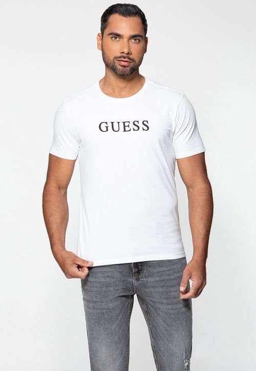 Camiseta Silk Relevo Guess Branco