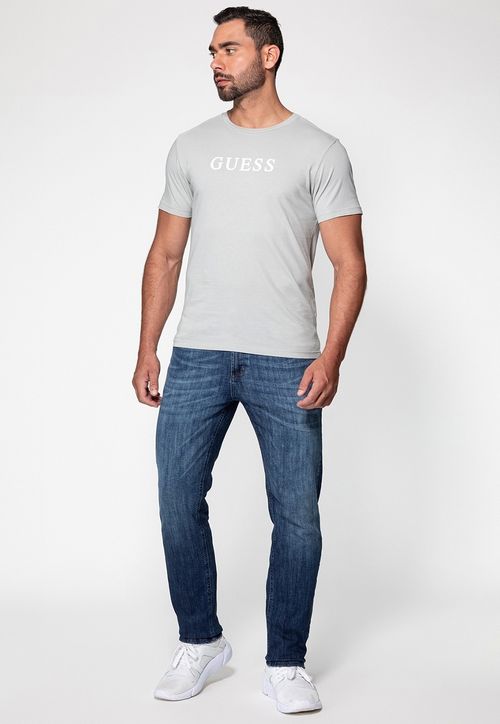 Camiseta Silk Relevo Guess Cinza