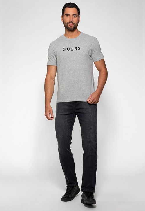 Camiseta Silk Relevo Guess Cinza