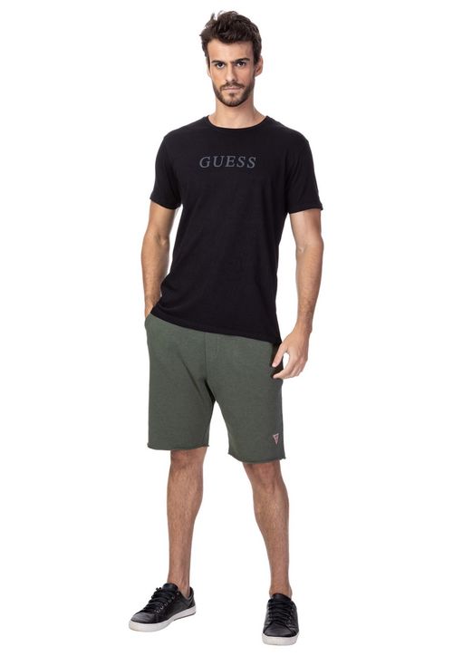 Camiseta Silk Relevo Guess Preto