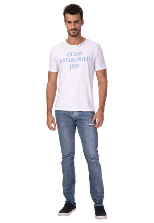Camiseta Established 1981 Guess Branco