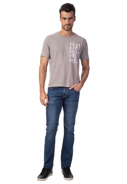 Camiseta Regular 1981 Intl Guess Cinza