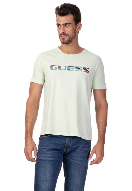 Camiseta Silk Paisagem Guess Branco