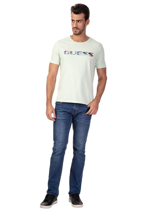 Camiseta Silk Paisagem Guess Branco