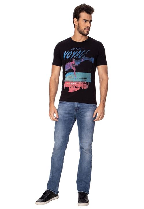 Camiseta Paisagem Voyage Guess Preto