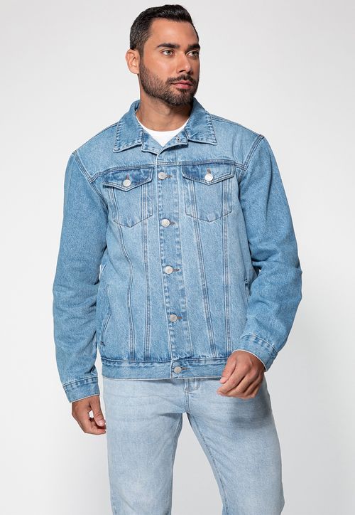 Jaqueta Jeans Guess Trucker Azul Claro