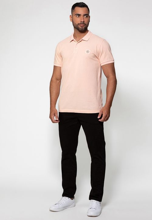 Camisa Polo Guess Patch Peq Guess Laranja Claro