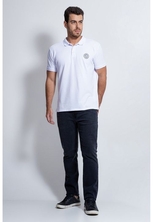 Camisa Polo Guess Patch Peq Guess Branco