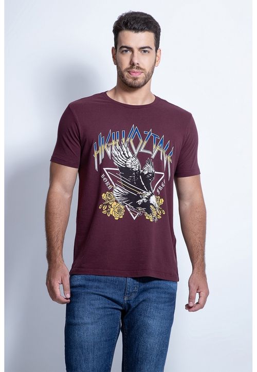 Camiseta Silk Águia Guess Vinho