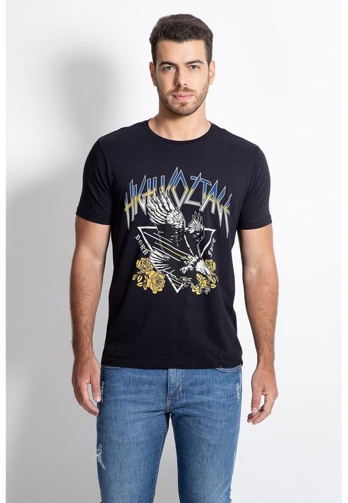 Camiseta Silk Águia Guess Preto