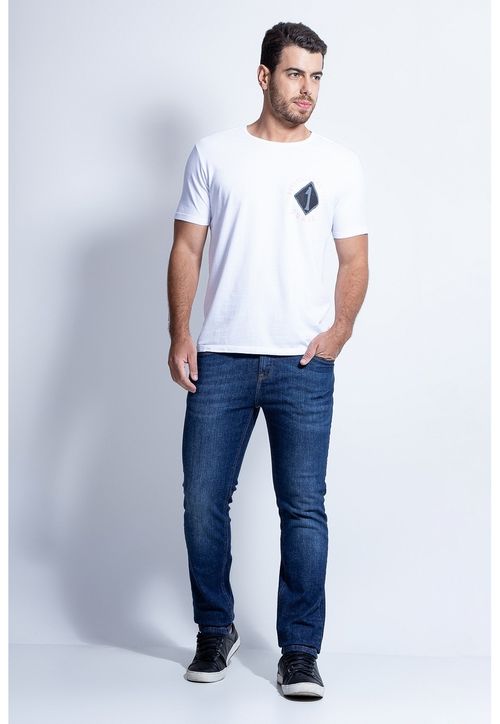 Camiseta Silk Costas Floresta Calif Guess Branco