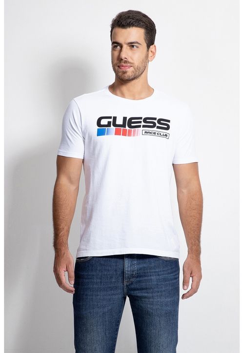 Camiseta Silk Race Club Guess Branco