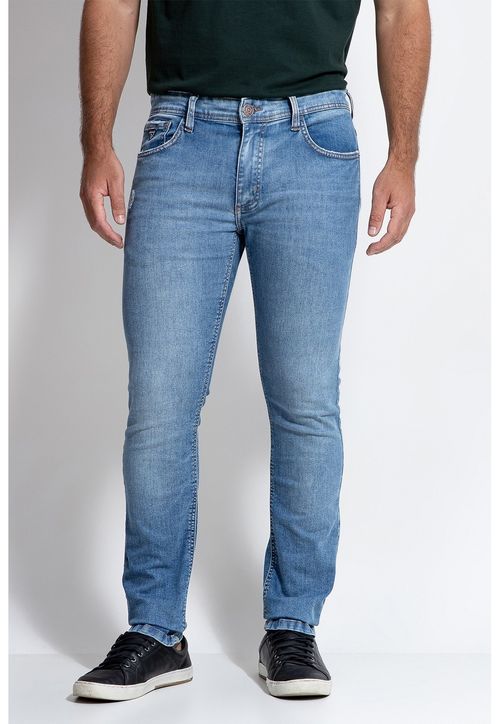 Calça Jeans Skinny Strong Stone Puídos Guess Azul Claro