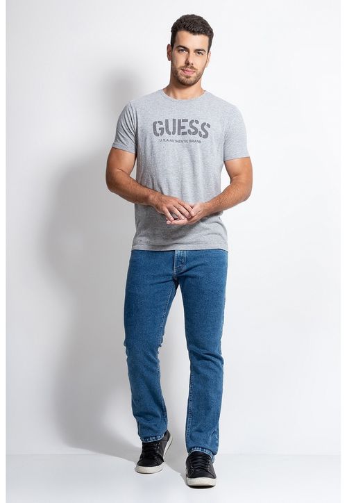 Calça Jeans Slim Straight Guess Azul