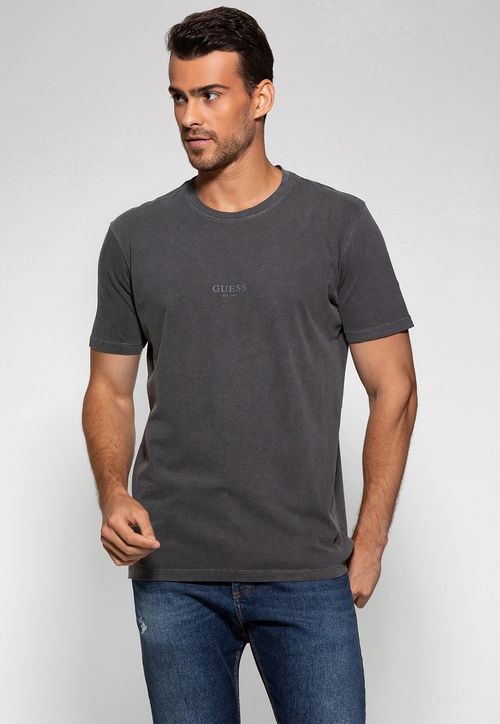 Camiseta Guess Silk Laser Estonada Grafite
