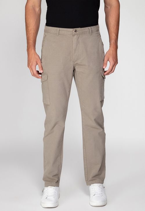 Calça Cargo de Sarja Verde Claro