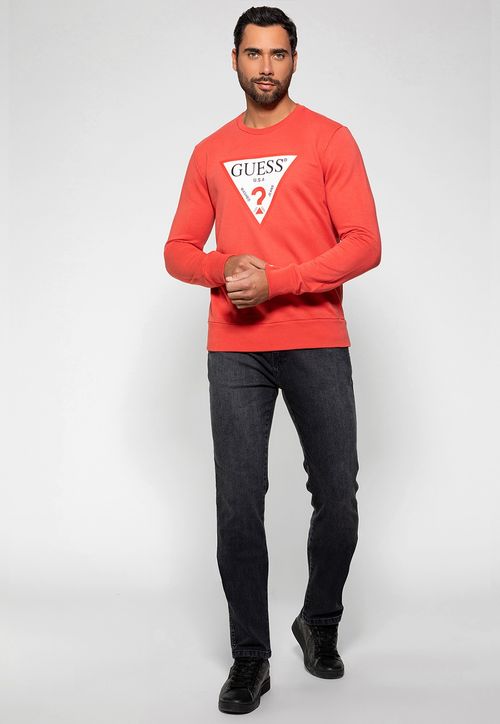 Blusa de Moletom Logo Classic Guess Salmão