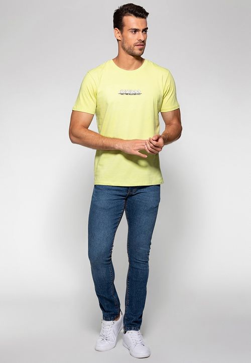 Camiseta Silk Emborrachado Guess Verde