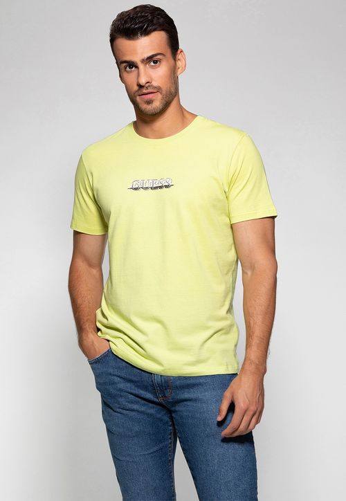 Camiseta Silk Emborrachado Guess Verde