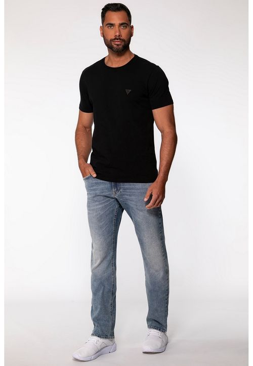 Camiseta Triângulo Emborrachado Guess Preto