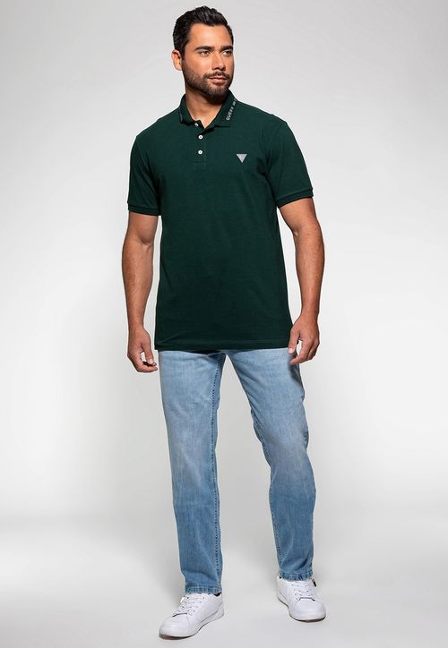 Calça Jeans Slim Straight Clara Guess Azul Claro