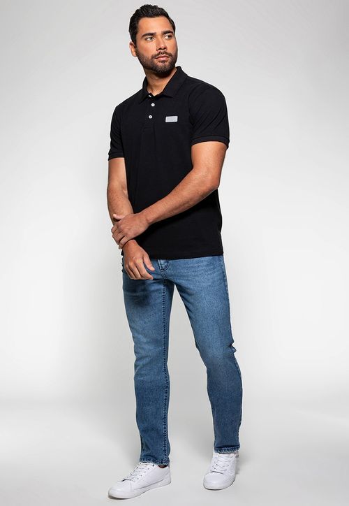 Calça Jeans Slim Straight Guess Azul Claro