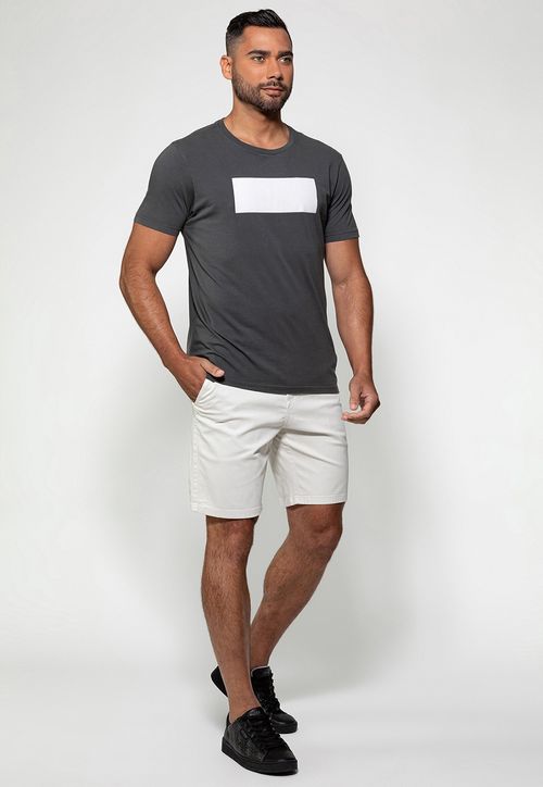 Camiseta Logo Gd Emborrachado Guess Grafite