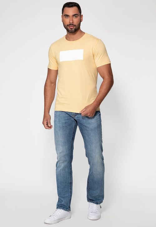 Camiseta Logo Gd Emborrachado Guess Amarelo