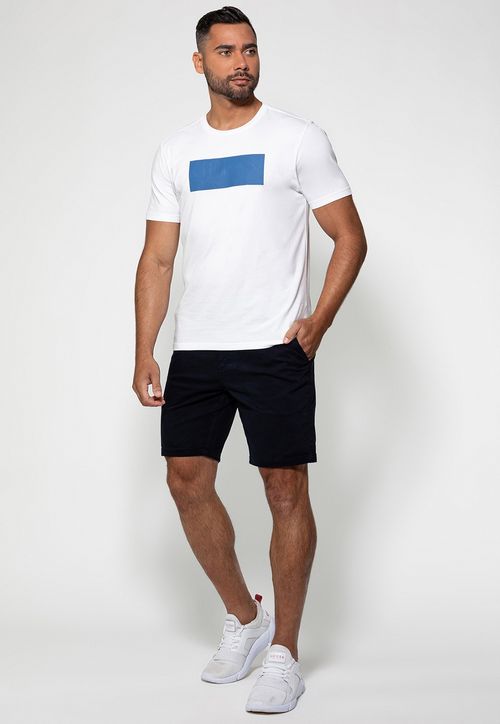 Camiseta Logo Gd Emborrachado Guess Branco
