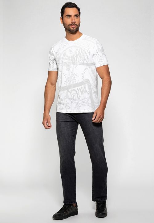 Camiseta Multi Estampa Guess Branco