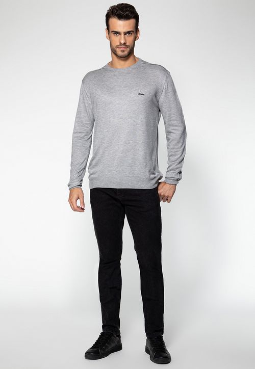 Pullover Tricot Masculino Guess Cinza Escuro