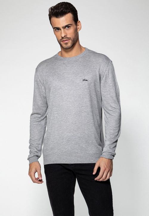Pullover Tricot Masculino Guess Cinza Escuro