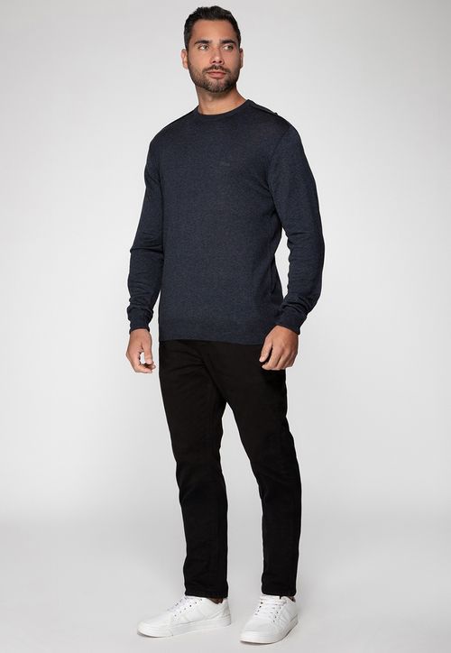 Pullover Tricot Masculino Guess Azul Escuro