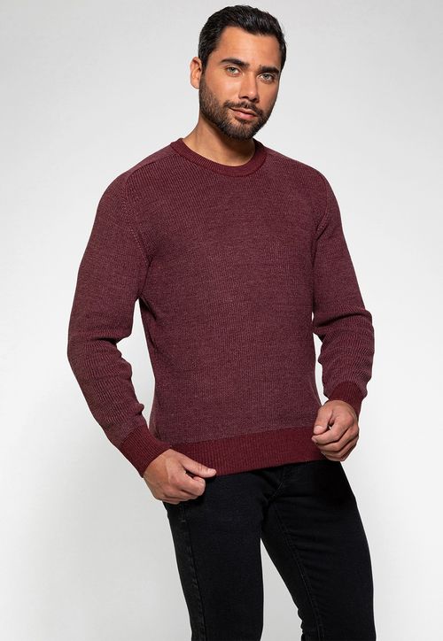 Pullover Tricot Estonado Guess Vinho