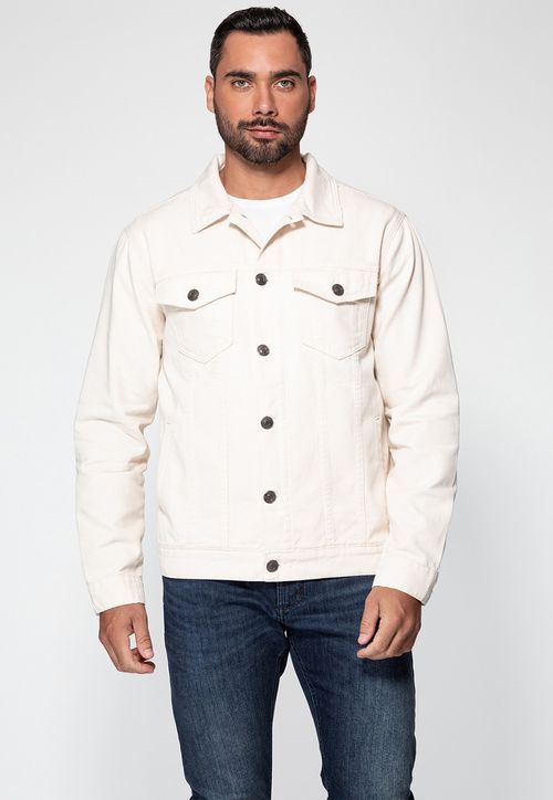 Jaqueta Trucker Sarja Guess Off White