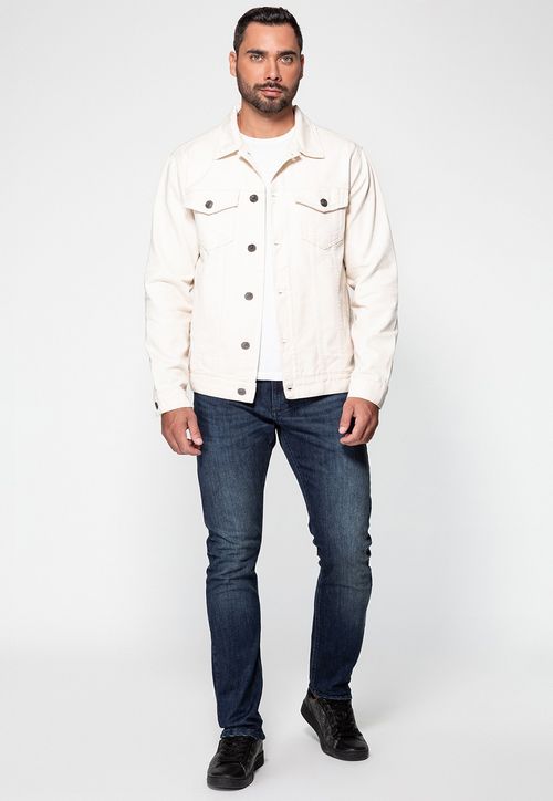 Jaqueta Trucker Sarja Guess Off White
