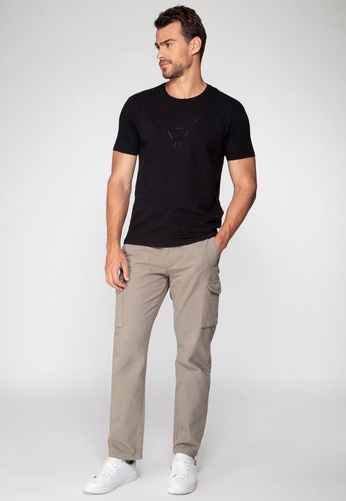 Camiseta Logo Fusionado Guess Preto