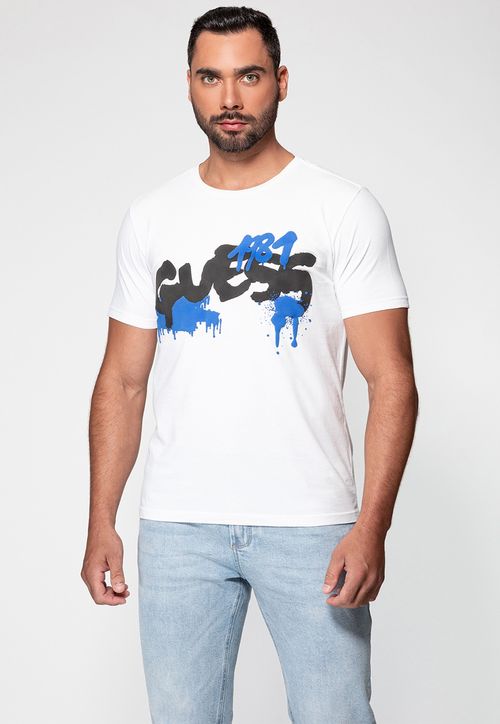Camiseta Guess Grafitte 1981 Branco