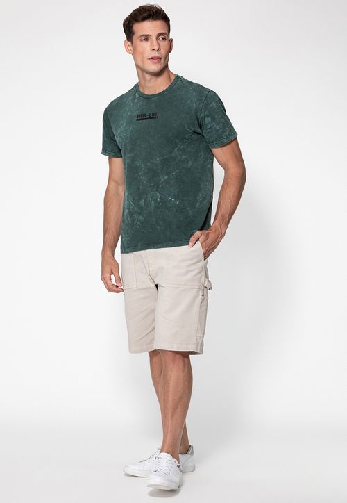 Camiseta Marmorizada Guess Verde Escuro