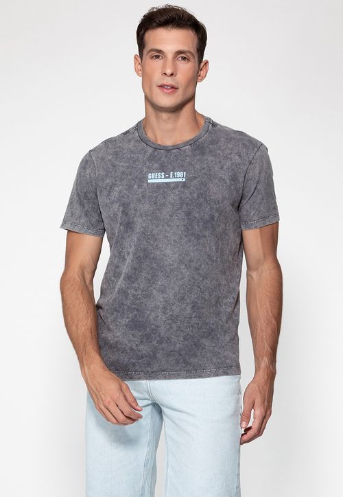 Camiseta Marmorizada Guess Azul Escuro