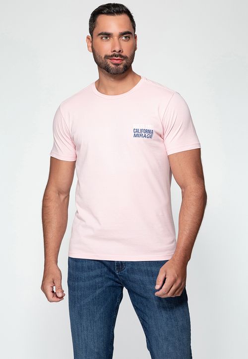 Camiseta Palm Costas Guess Rosa Claro