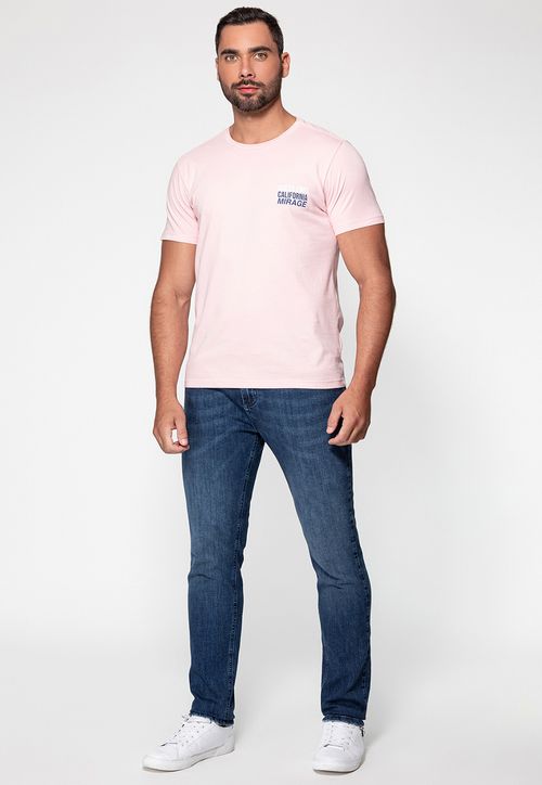 Camiseta Palm Costas Guess Rosa Claro