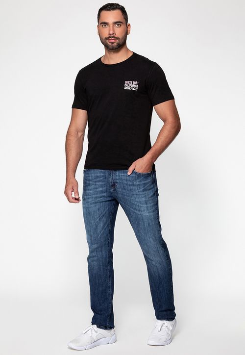 Camiseta Palm Costas Guess Preto