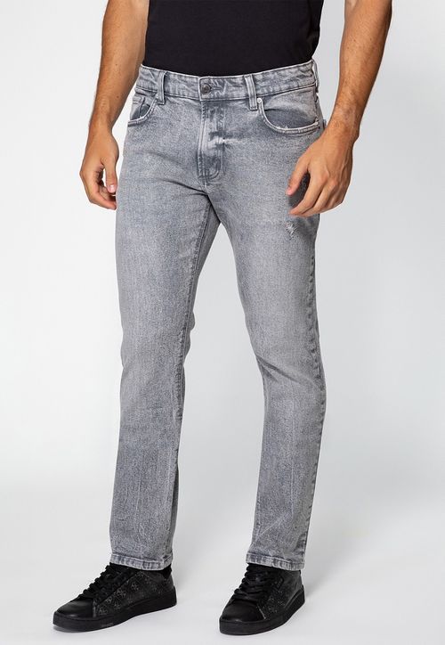 Calça Jeans Slim Straight Guess Cinza
