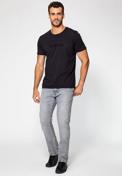 Calça Jeans Slim Straight Guess Cinza