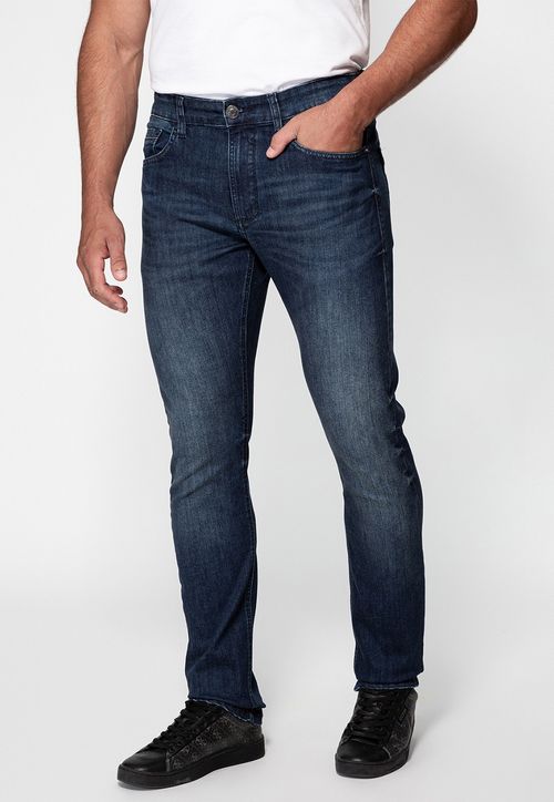 Calça Jeans Slim Tapered Guess Azul Escuro