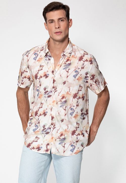 Camisa Manga Curta Desert Poppy Guess EST DESERT POPPY